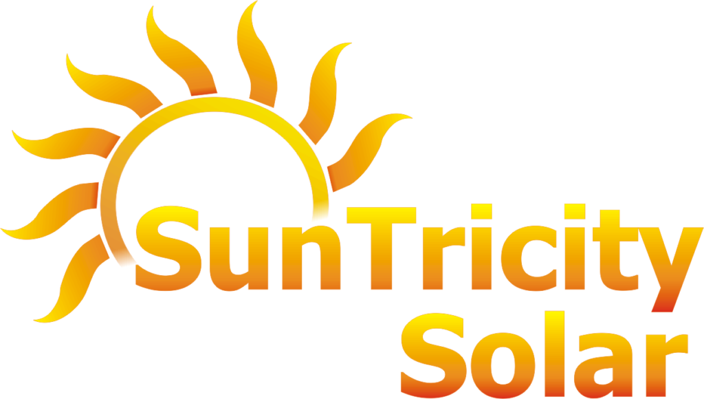 SunTricity Solar logo with a stylized sun and orange gradient text reading SunTricity Solar